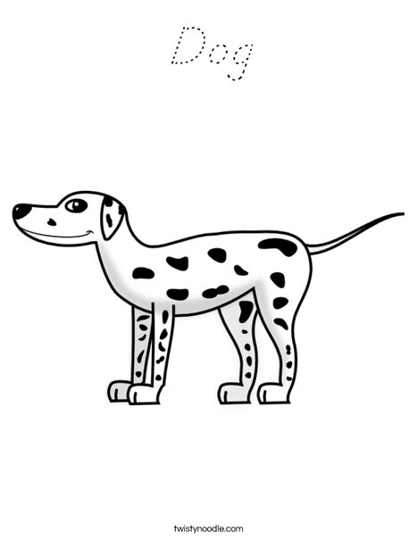 D is for Dog Coloring Page