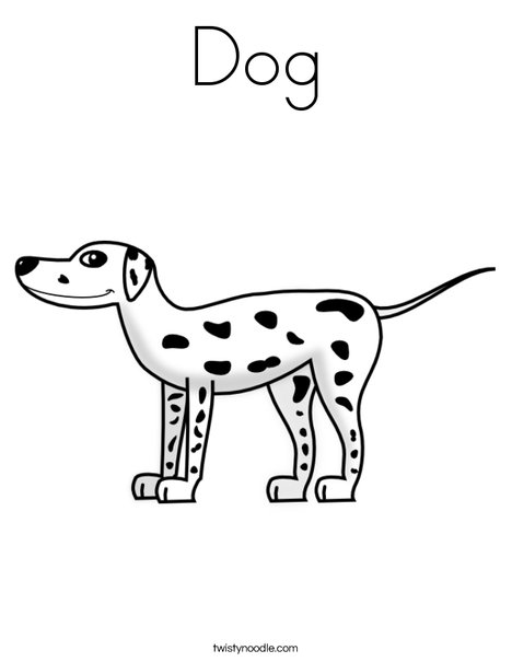 D is for Dog Coloring Page