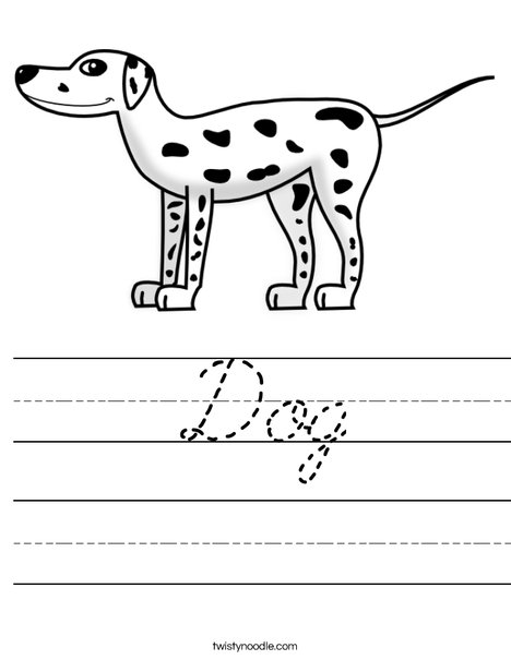 D is for Dog Worksheet