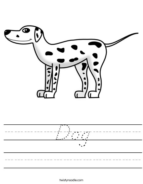 D is for Dog Worksheet