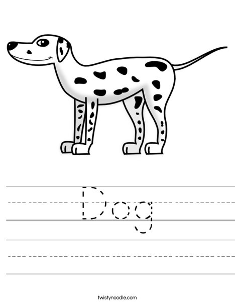 D is for Dog Worksheet