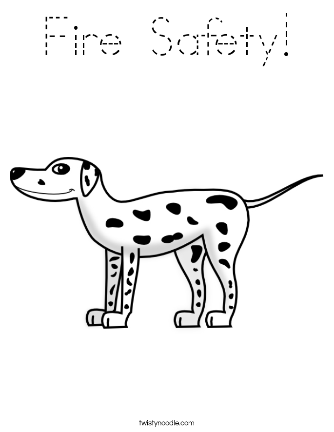 Fire Safety! Coloring Page