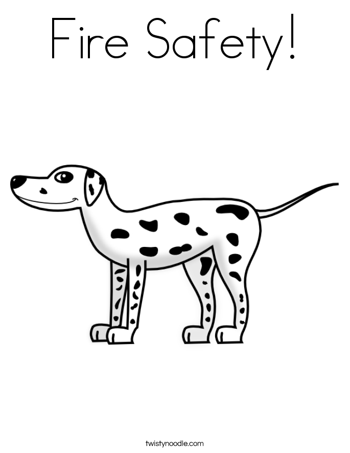 Fire Safety! Coloring Page