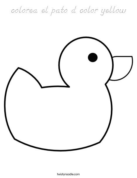 D is for Duck Coloring Page