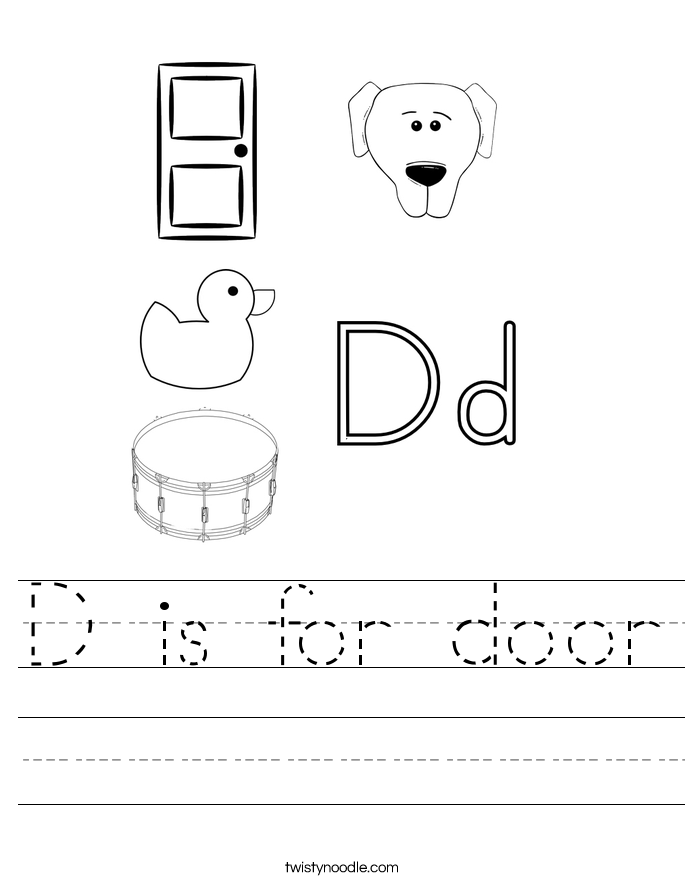 D is for door Worksheet