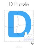 D Puzzle Coloring Page