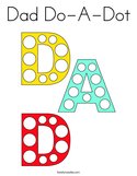Dad Do-A-Dot Coloring Page