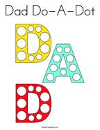 Dad Do-A-Dot Coloring Page