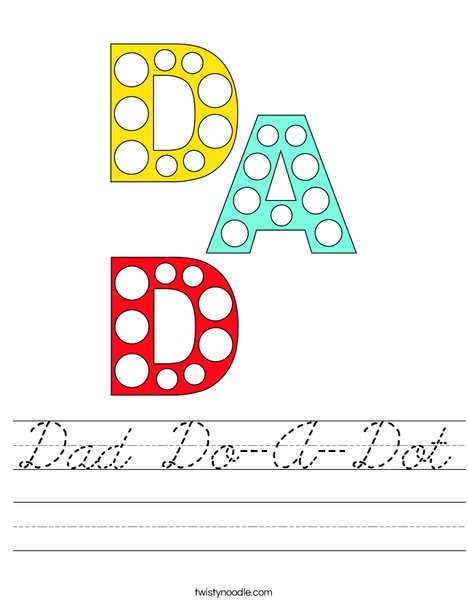 Dad Do-A-Dot Worksheet