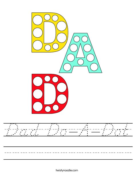 Dad Do-A-Dot Worksheet
