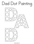 Dad Dot Painting Coloring Page