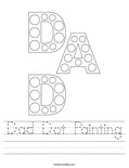 Dad Dot Painting Worksheet
