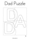 Dad Puzzle Coloring Page
