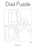 Dad Puzzle Coloring Page
