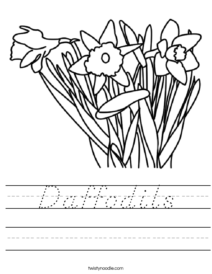 Daffodils Worksheet