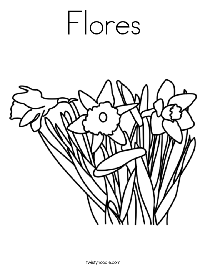 Flores Coloring Page