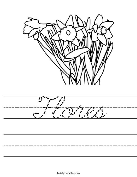 Daffodils Worksheet