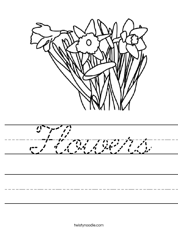 Flowers Worksheet