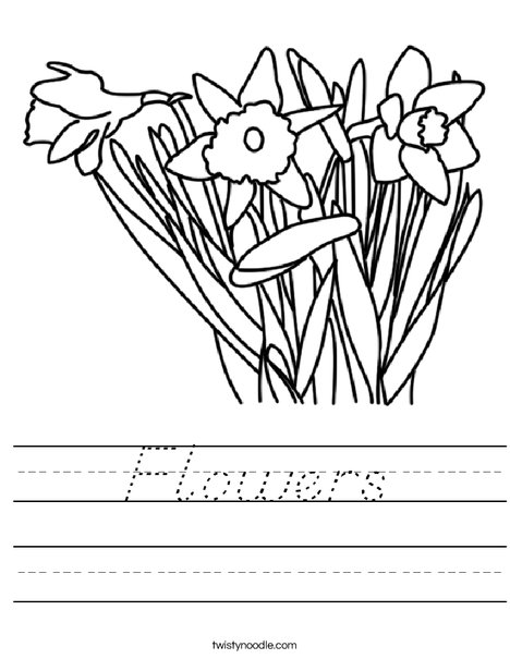 Daffodils Worksheet