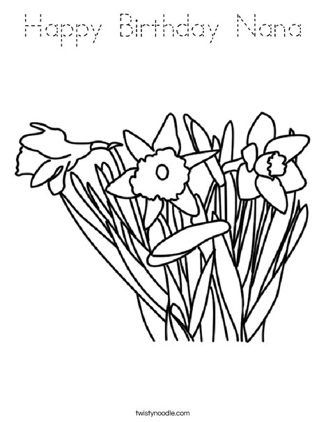 Daffodils Coloring Page