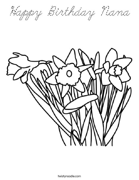 Daffodils Coloring Page