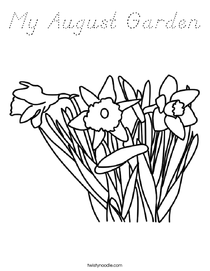 My August Garden Coloring Page