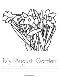 My August Garden Worksheet