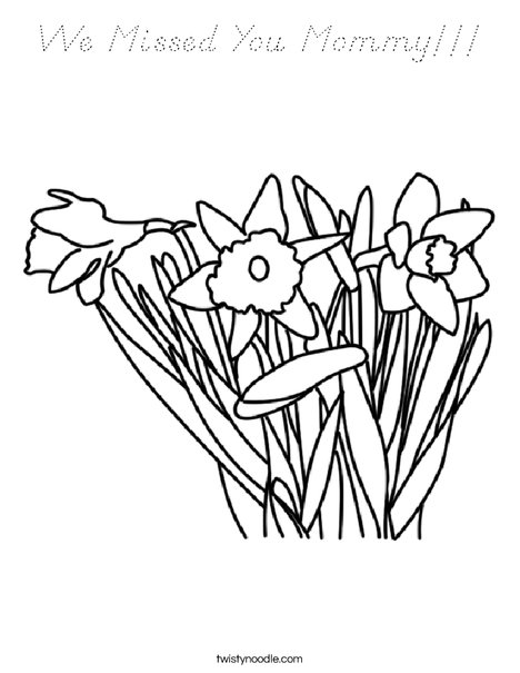 Daffodils Coloring Page