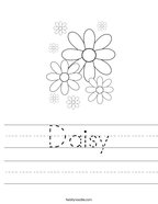 Daisy Handwriting Sheet