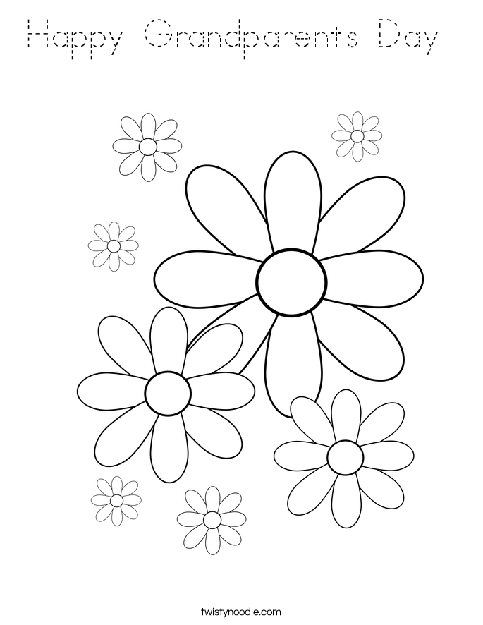 Happy Grandparent's Day  Coloring Page