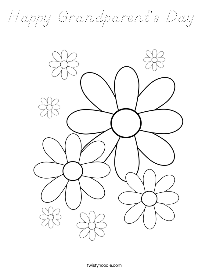 Happy Grandparent's Day  Coloring Page