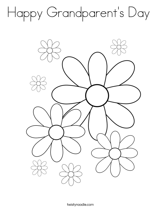 Happy Grandparent's Day  Coloring Page
