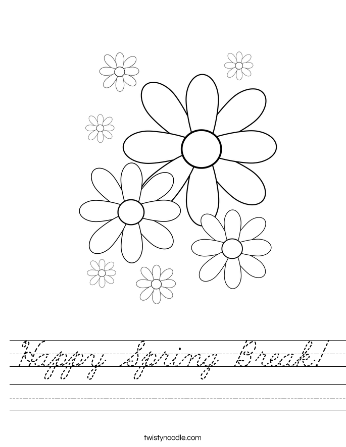 Happy Spring Break! Worksheet