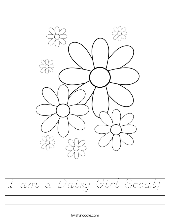 I am a Daisy Girl Scout! Worksheet