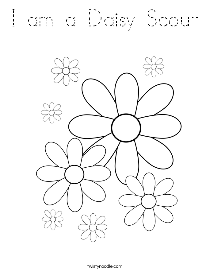 I am a Daisy Scout Coloring Page