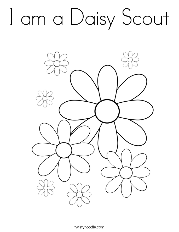 I am a Daisy Scout Coloring Page