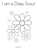 I am a Daisy ScoutColoring Page