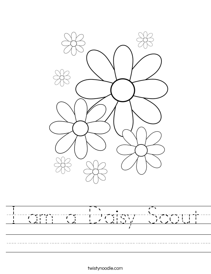 I am a Daisy Scout Worksheet