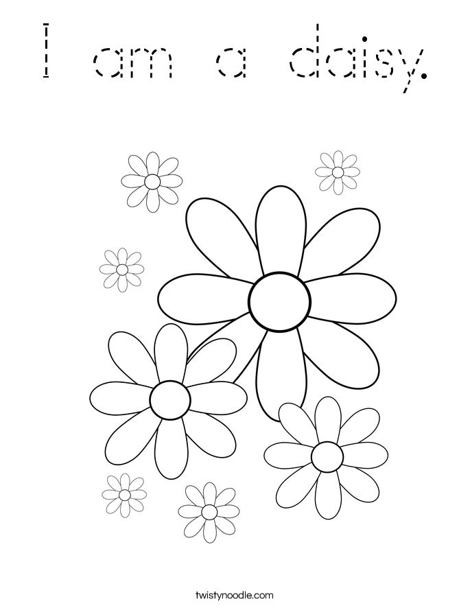 I am a daisy. Coloring Page