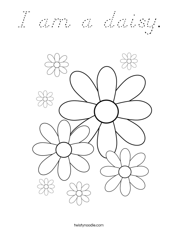 I am a daisy. Coloring Page