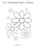 Our Wedding Flower is Daisies Coloring Page