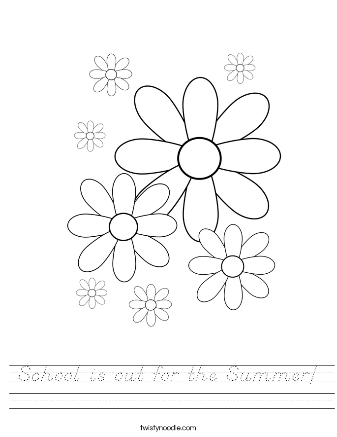 School is out for the Summer! Worksheet