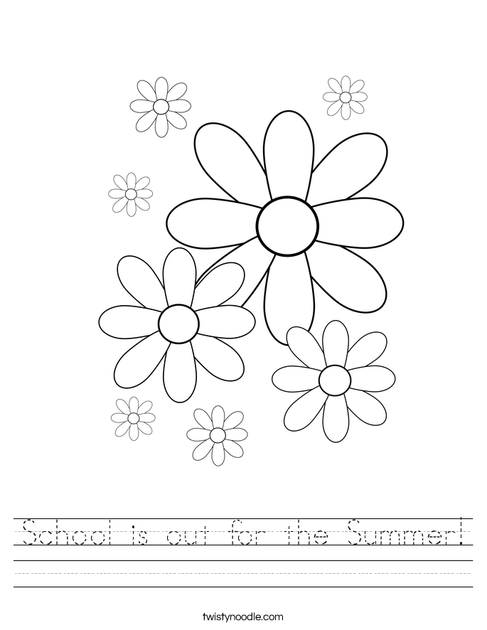 School is out for the Summer! Worksheet