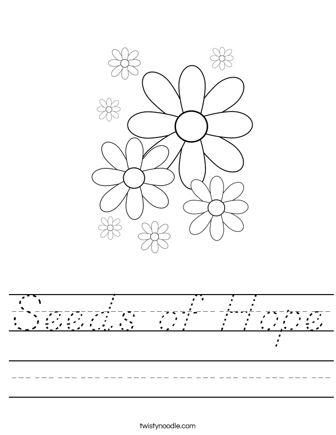 Seeds of Hope Worksheet