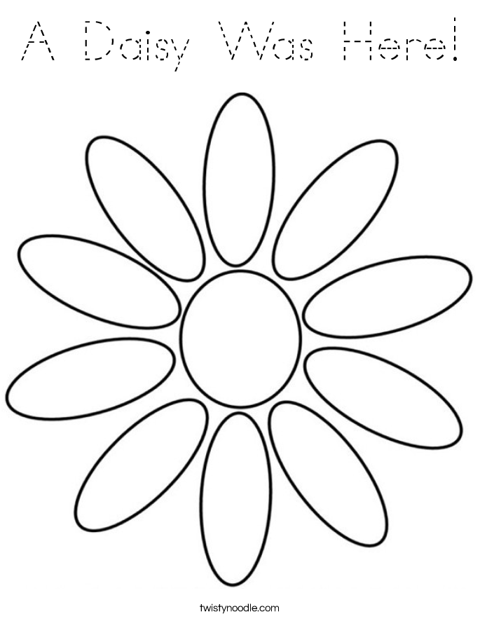 A Daisy Was Here! Coloring Page