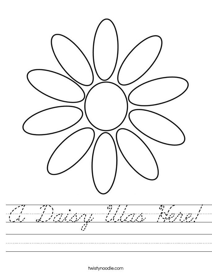 A Daisy Was Here! Worksheet