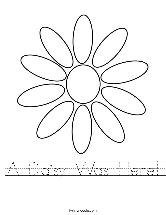 A Daisy Was Here! Worksheet