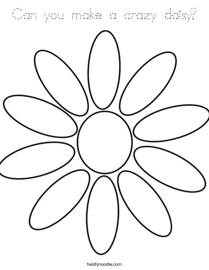 Can you make a crazy daisy? Coloring Page