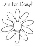 D is for Daisy! Coloring Page