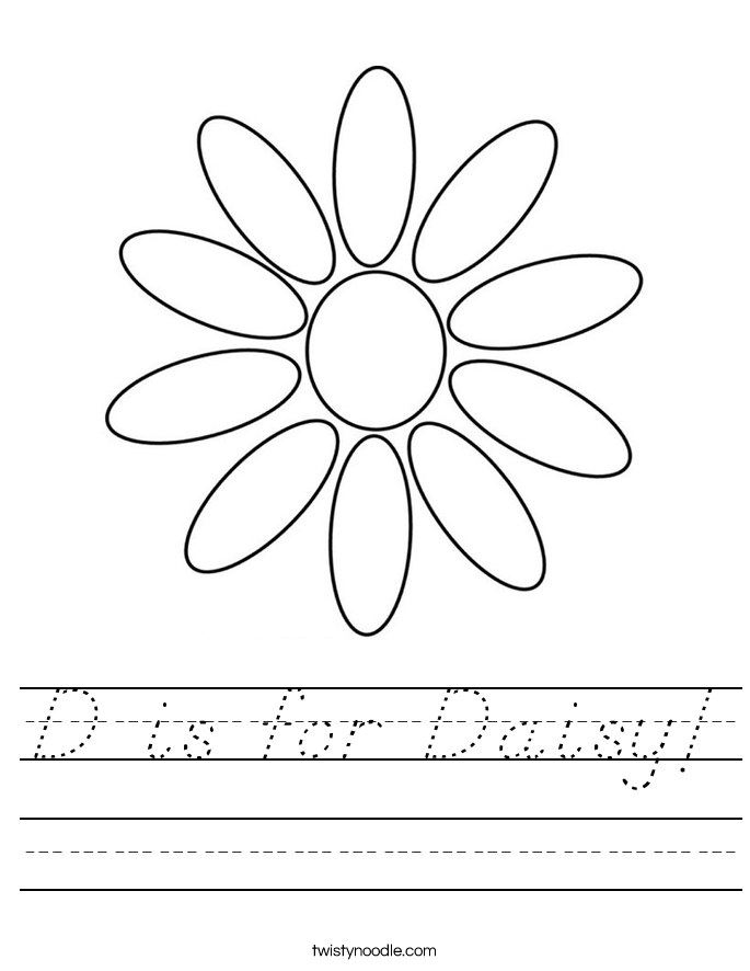D is for Daisy! Worksheet